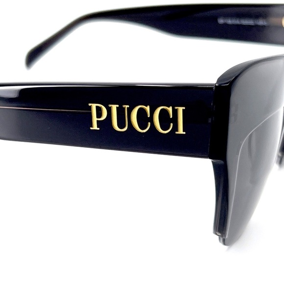 New! EMILIO PUCCI Sunglasses EP138 01A Black Oversized - Picture 8 of 13